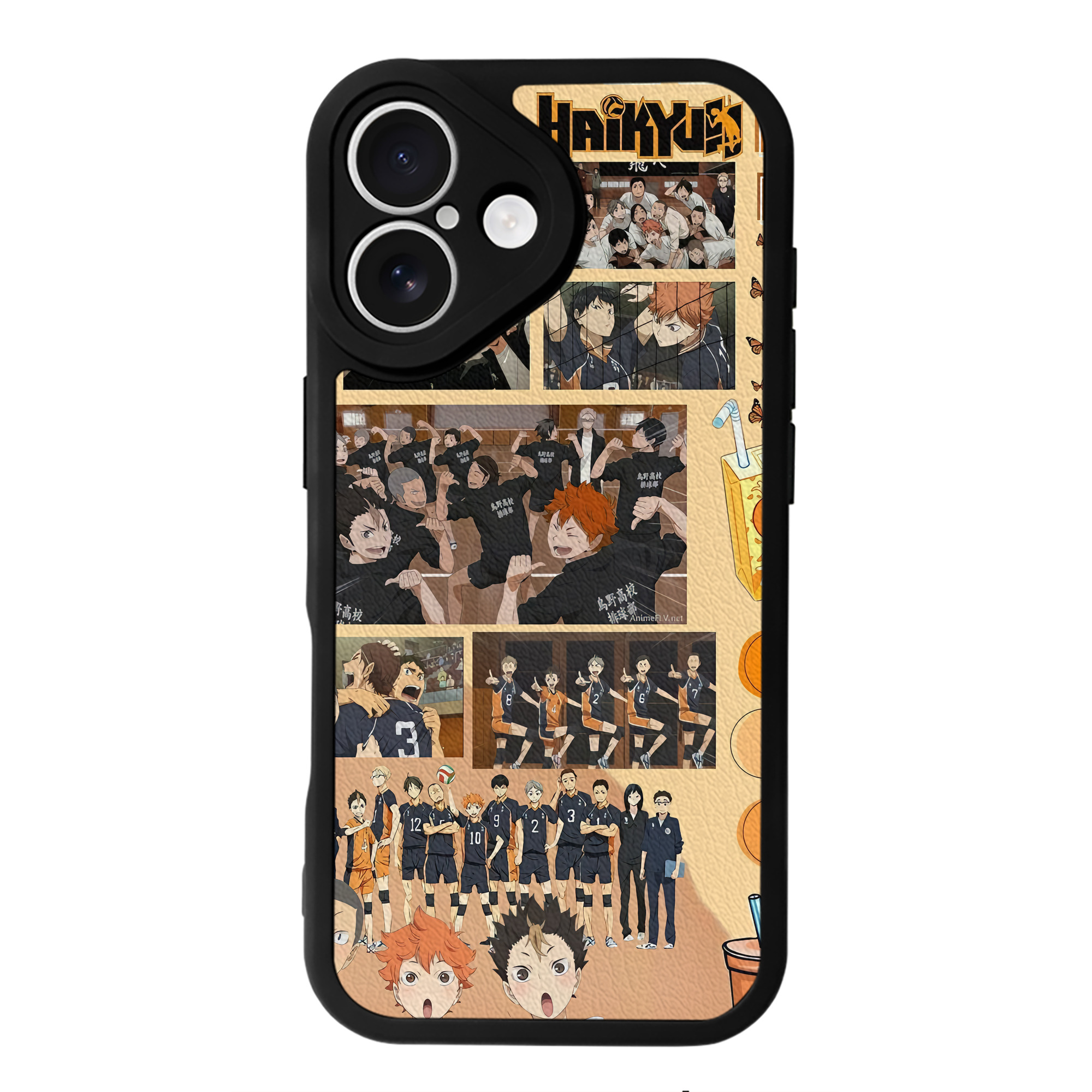 （画像用） ハイキュー!! Haikyu!! 【iPhone 16シリーズ対応】シリコンスマホケース（レザー調） 材質：シリコン